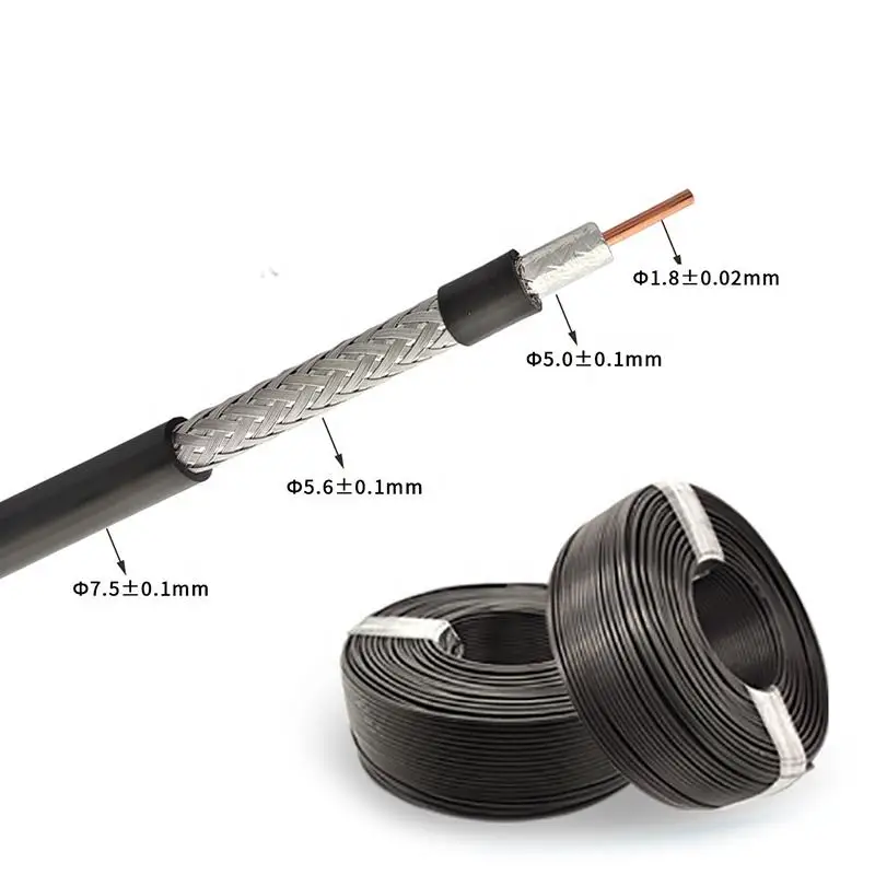 5D-FB Coaxial Cable Assembly  5M 10M 15M  50Ohm Low Impedance with Foam Insulation