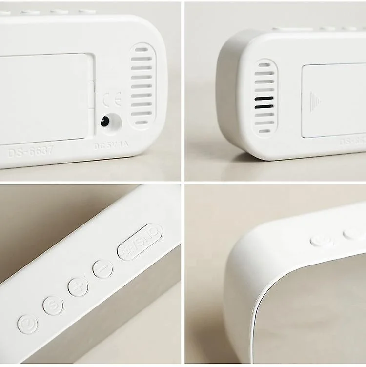 New Multifunctional Brightness Adjustable Display Temperature Date Time Bedside Table Digital LED Alarm Clock for Bedroom