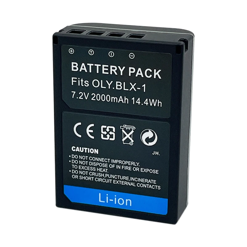 New Product 2000mAh 14.4Wh BLX-1 Rechargeable Lithium Battery BLX1 for Olympus OM-1 OM1 Micro SLR Camera OM System