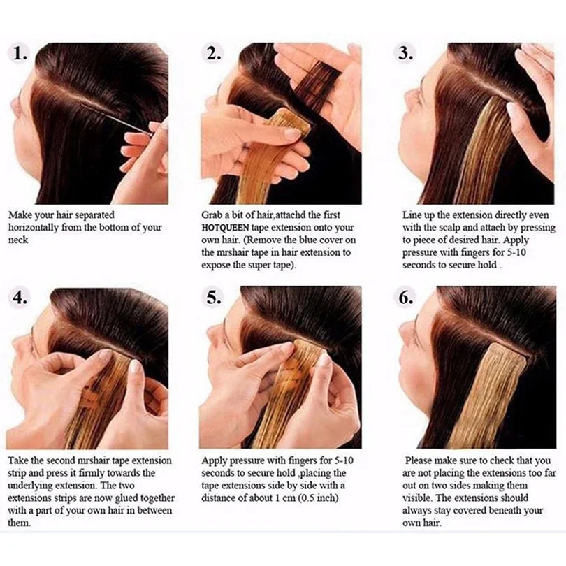 Glatte Echthaar-Extensions, 100 g, 40 Stück, für Frauen_voghion.com