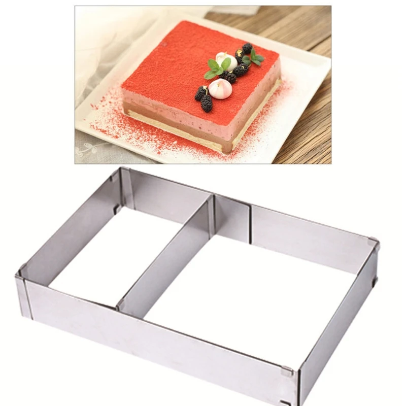 Extendable Square Stainless Steel Cake Mould