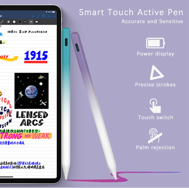 Active Aluminum Stylus Smart Pencil For Tablet Stylus Pen With Palm