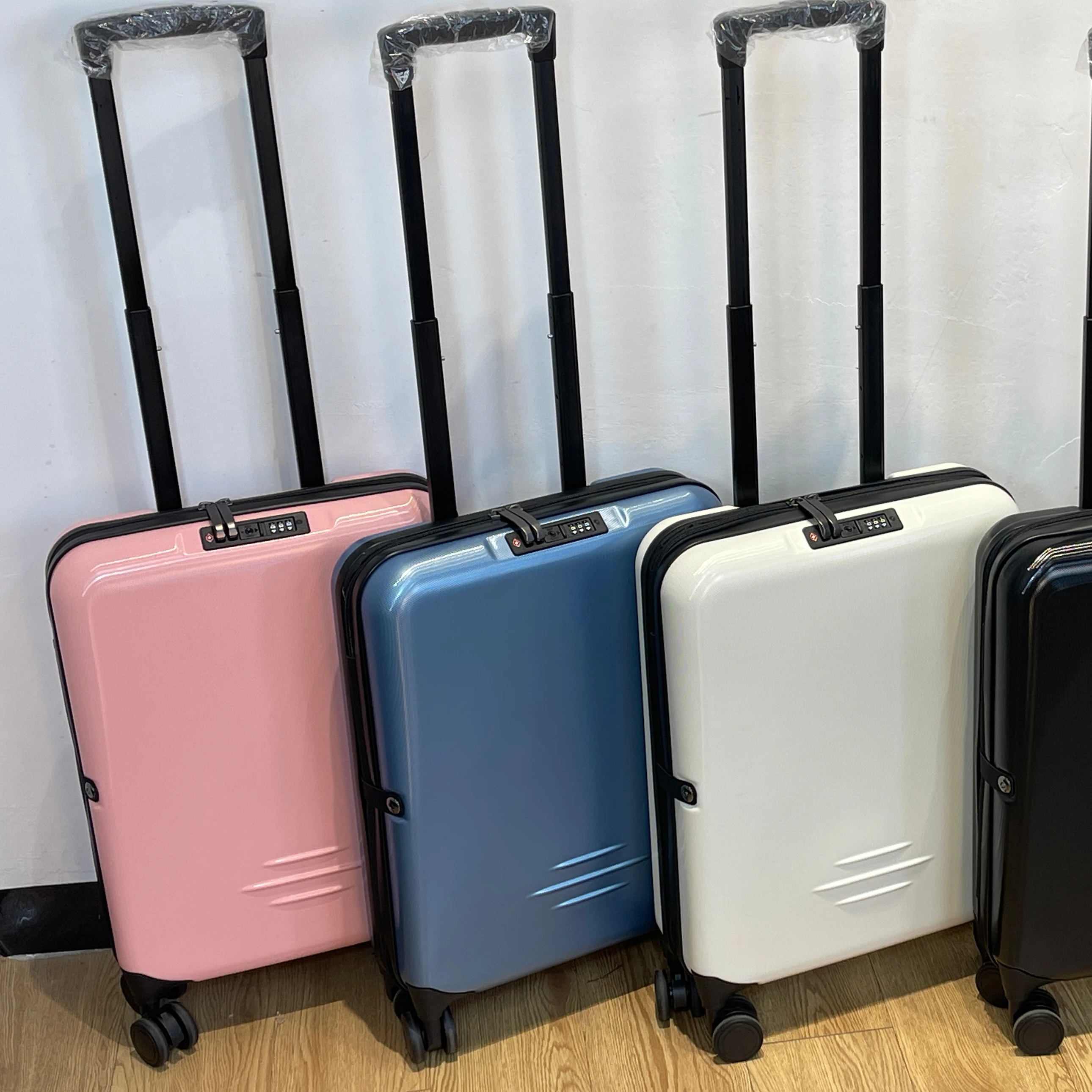 Gemulin 20 Inch Double Spinner Wheels PC Foldable Carry on Luggage