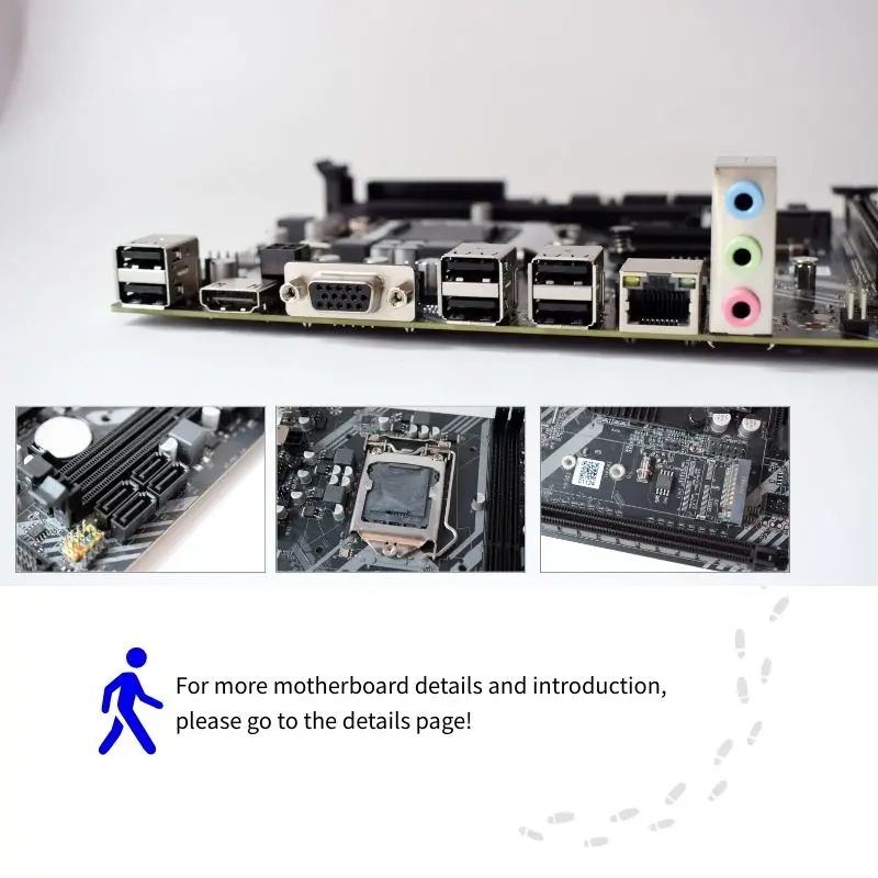 PANDL NEW H61 Motherboard Combo Kit Set ITX Mainboard LGA1155 Gaming Computer CPU I3 3220 DDR3 1600MHz 2X8GB H61 Motherboard
