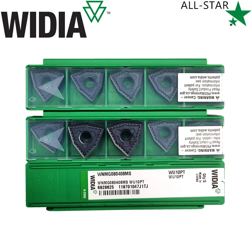 WIDIA WNMG080404MS WNMG080408MS WU10PT Carbide Inserts External Turning Tool 10pcs