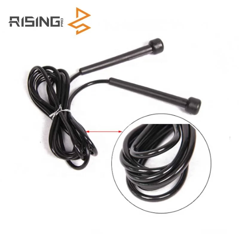 Rising Fitness Customizable Skipping Jump Rope Training Rope PP Handle Light Steel PVC Material Custom