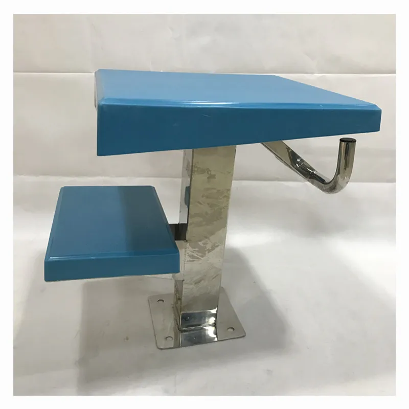 Factory Price Stainless Steel Two-Step Swimming Pool Jumping Starting Block Square Shape
