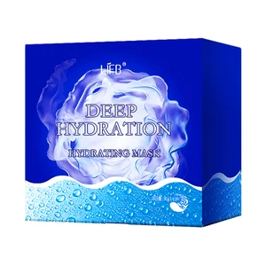 Deeply Moisturizing Bio-Collagen Glow Anti-Wrinkle Lifting Cream Mask Natural Organic Cotton Sheet for Women's Face and Body