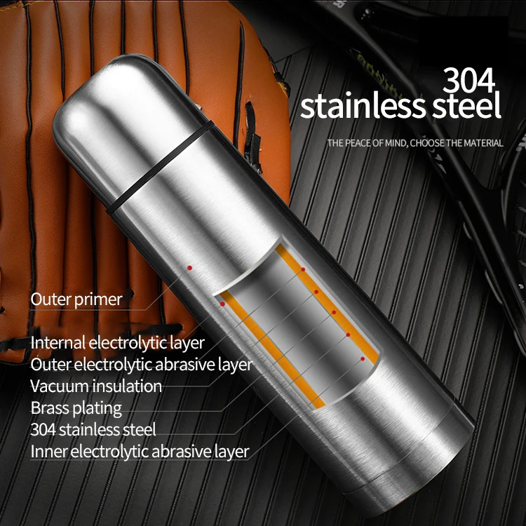 Vacuum Flasks Thermoses  500ml Termo Acero Inoxidable Agua Caliente Stainless Steel Coffee Bottle Thermos Vacuum Flask