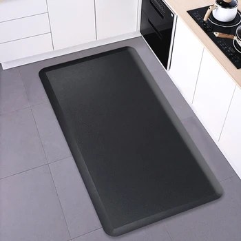 Custom wholesale anti slip waterproof wipeable leather floor mats and rugs anti fatigue kitchen mats