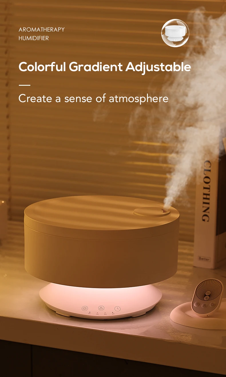 1.6L Desktop Air Purification Humidifier Diffuser Room Fogger ...