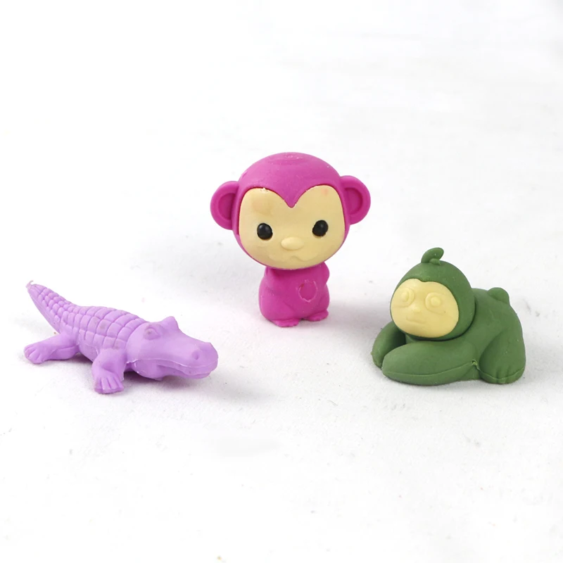Soododo Creative Animals Eraser Mini Cartoon Monkey Model Desktop