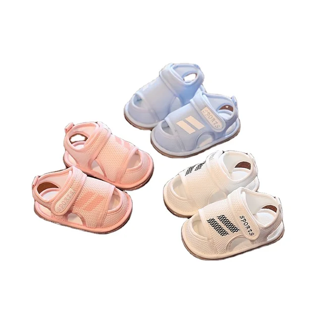 Baby sandals Summer 0-1 year old breathable male and female baby soft soled toddler shoes non-slip