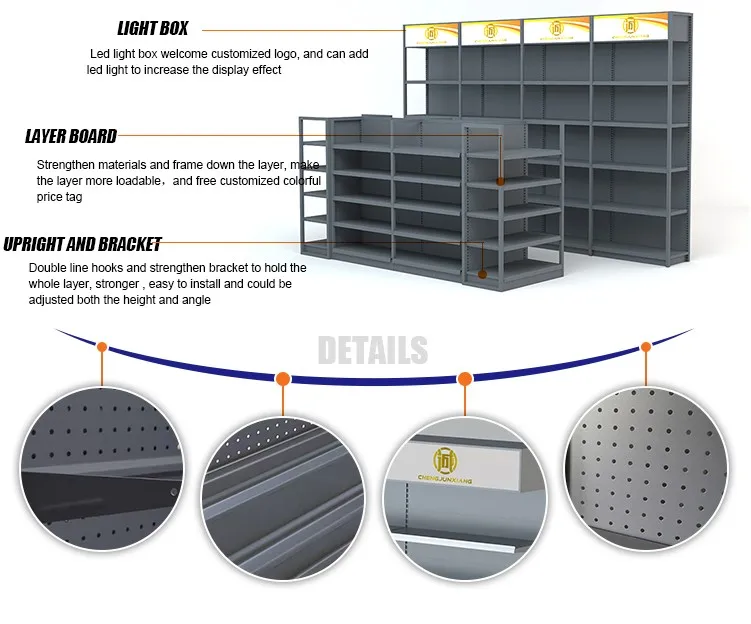 Custom Shop Rack Gandola Shelf Supermarket Shelves Retail Display Super