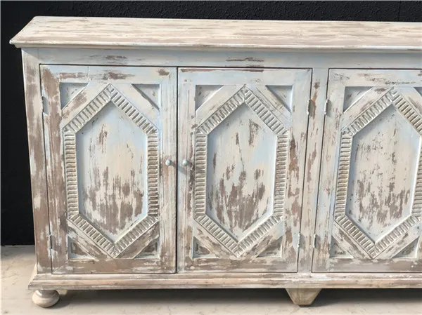 Asian Antique Vintage Chinese Reclaimed Solid Wooden Sideboard Buffet Table