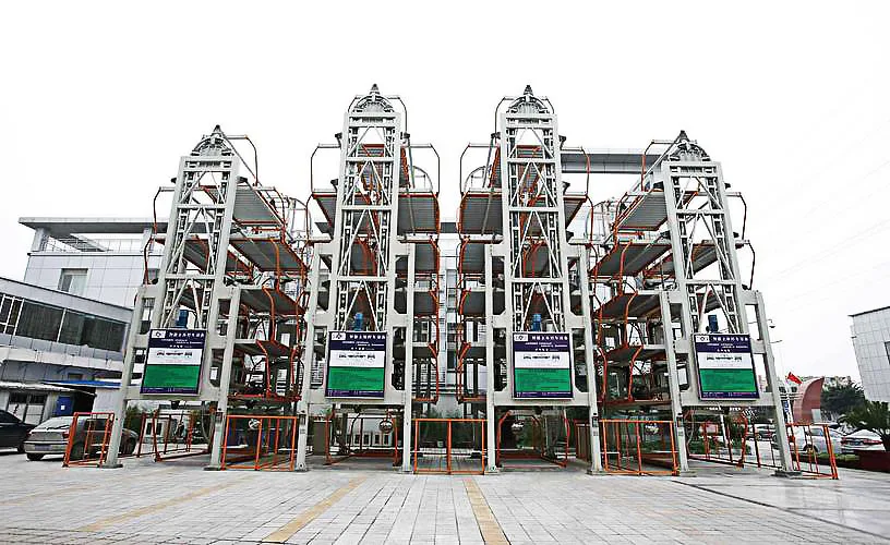 High Levels High Speed Mechanical Car Tower Parking System / Stacker Parking Rotary  Vertical Parking