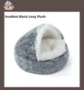 Gradient Black Long Plush