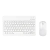 Teclado blanco + ratón BT con batería