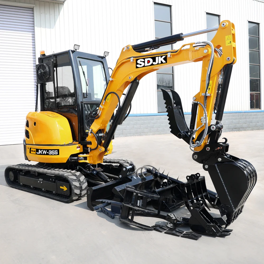 Free Shipping SDJK Mini Excavator 1 Ton 2 Ton 3.5 Ton Hydraulic New Crawler Digger MiniBagger Farm Used Mini Small Excavators