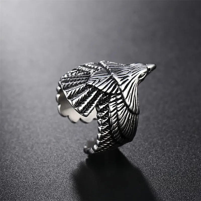 Bague Griffe D'aigle En Argent 925 - Style Gothique Punk Pour Homme