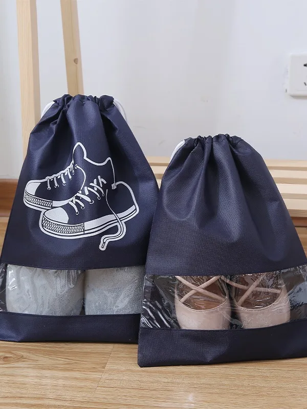 Wholesale Travel Shoe Storage Bag Drawstring Shoe Dust Bag Non-woven ...