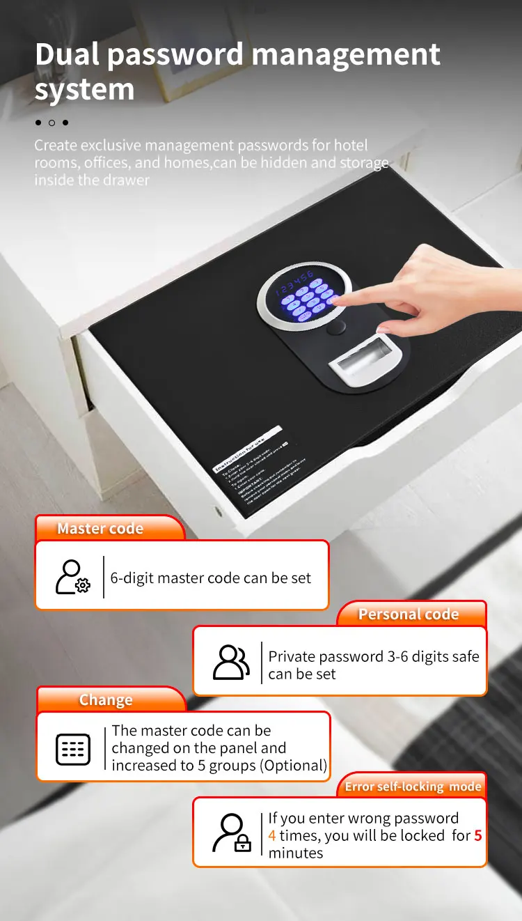 CEQSAFE Hotel Safes for Sale Digital Top-open Floor Safe for Laptop Strong Box details