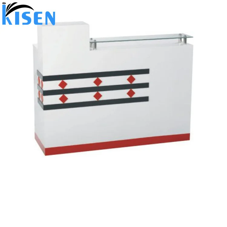 Red Table Reception Plastique Counter Table Reception Table Front Desk