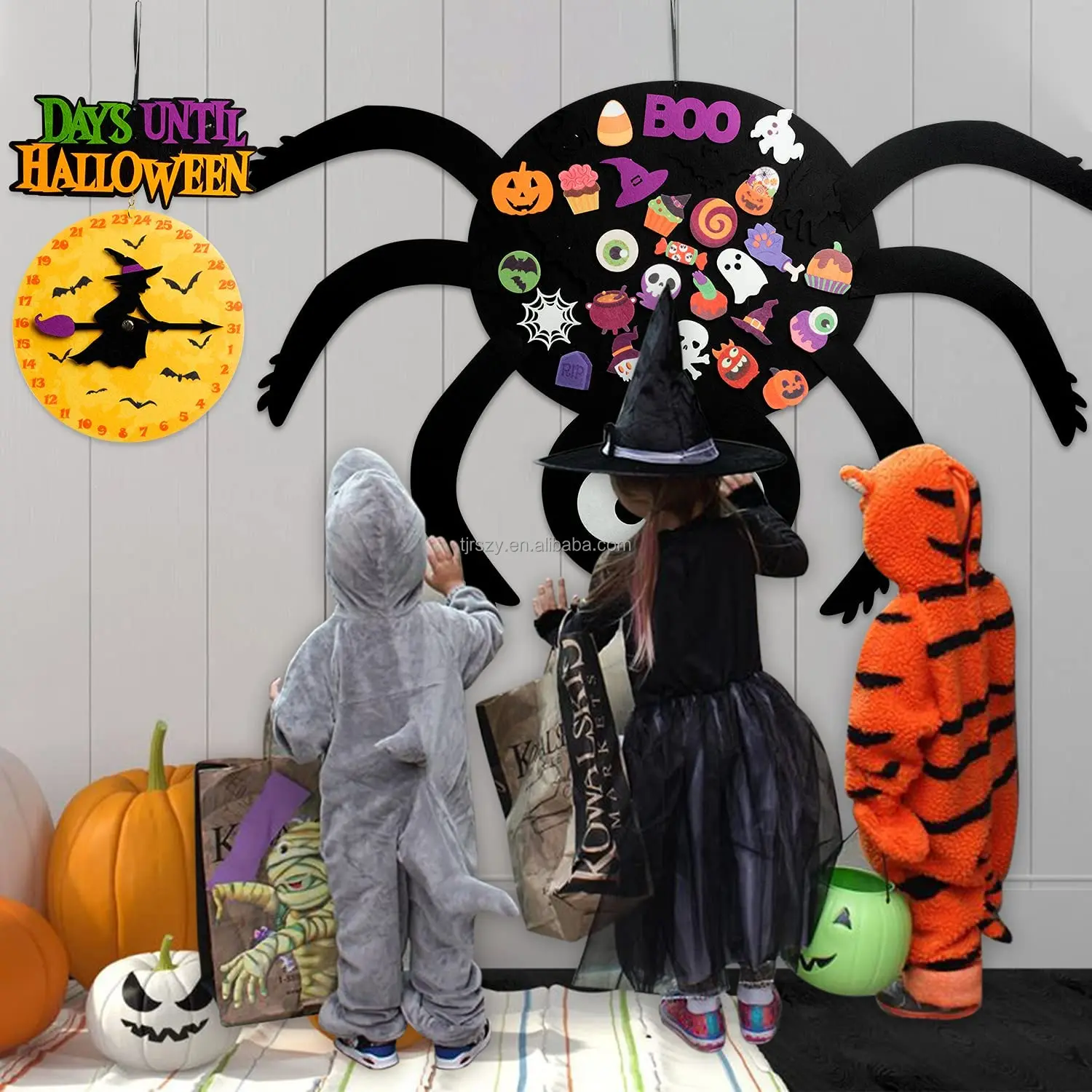Spider Crafts For Halloween 2022 2022 New Halloween Felt Spider Craft Kit With Witch Countdown And 30pcs Different Patterns Kawaii Felt Ornaments Buy Halloween Spider Diy Felt Halloween Witch Product On Alibaba Com