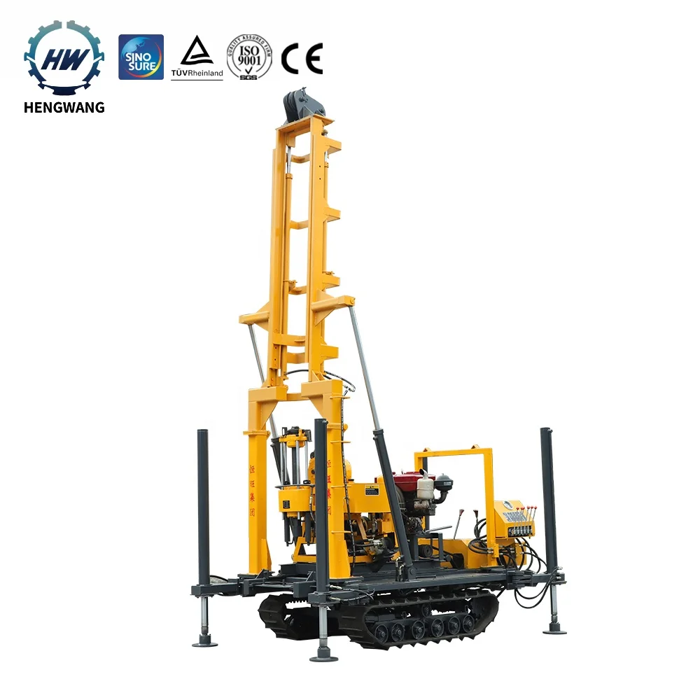 200 Meter Deep Crawler Spindle Hydraulic Rotary Drilling Rig