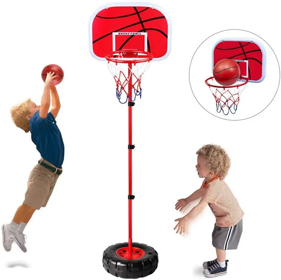 portable removable and adjustable basketball hoop for kid