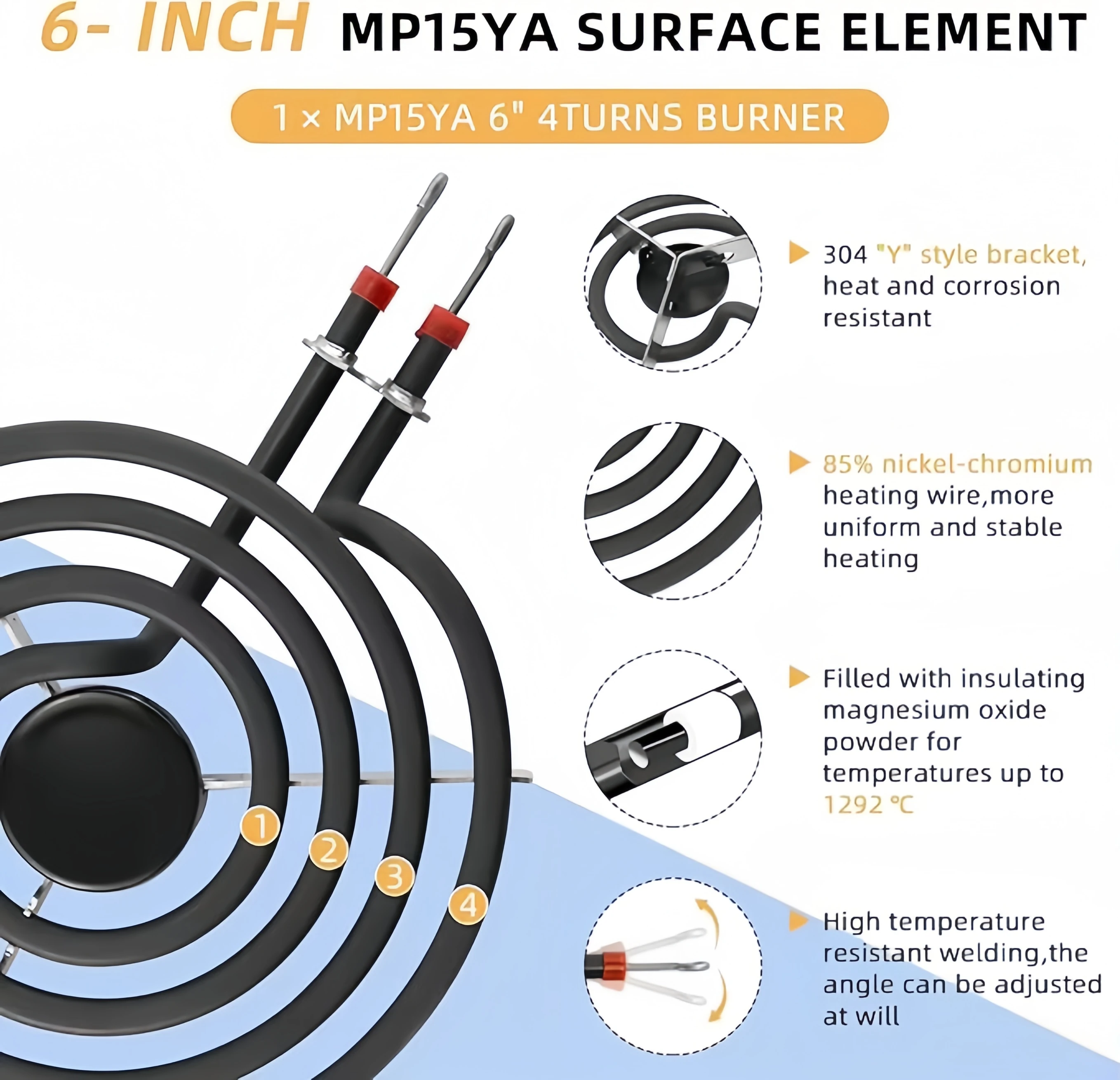6 Inch Stainless Steel Plate Heater