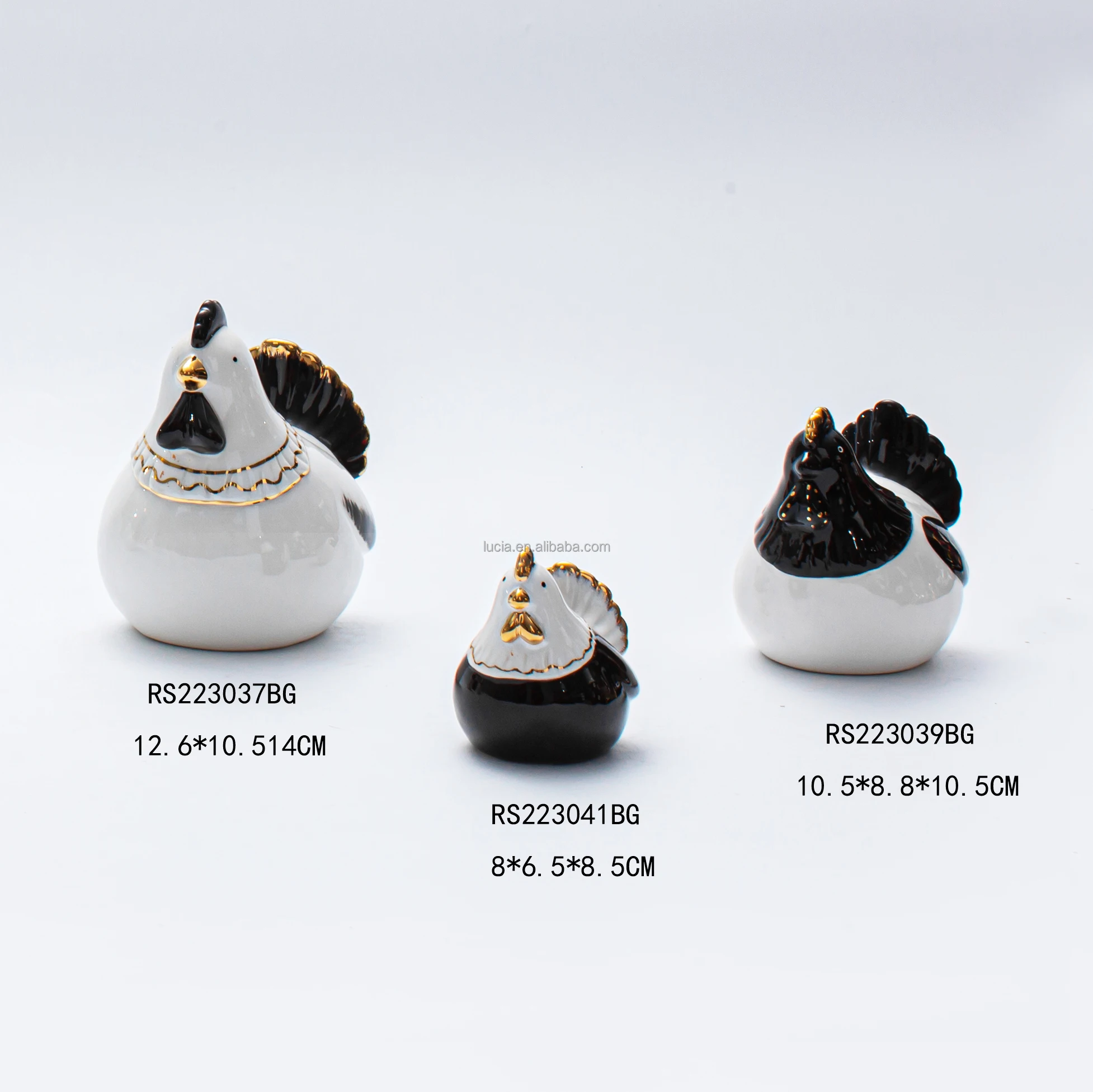 Wholesale Easter Hen Ornament Decor Ceramic Chicken Figurine Easter Decoration