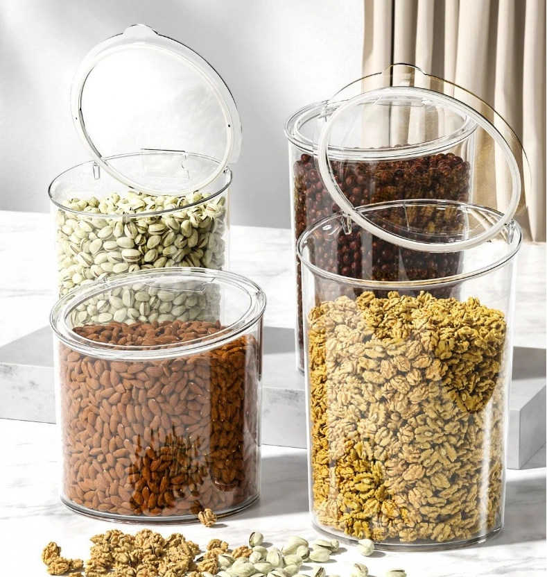 ECOBOX Grain Nuts Container Storage Plastic Box Clear Bulk Candy Scoop ...