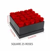 Cuadrado de 25 rosas