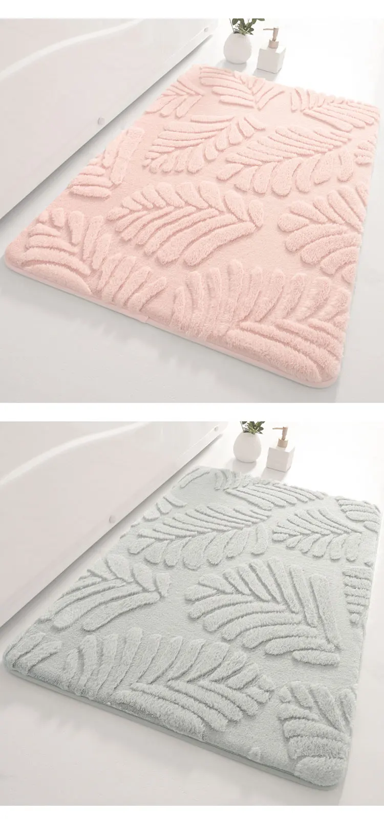 40*60cm Soft Memory Foam Non Slip Absorbent Bathroom Rugs Velvet Bath Mat Environmental Protection Non Slip Bath Mat details