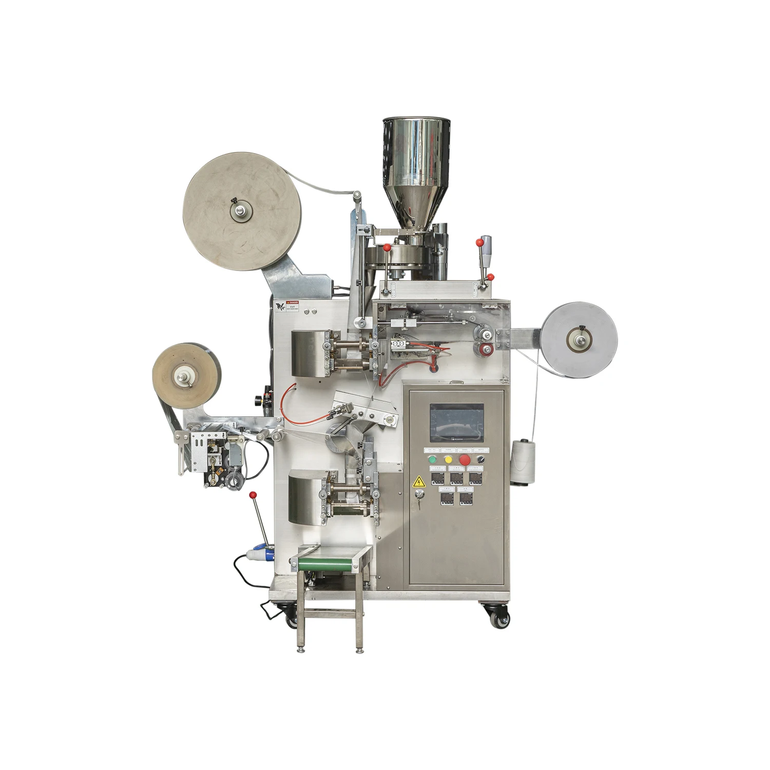 Automatic Inner and Outer Tea Bag Sachet Pouch Weighing Filling Packing Machine With Label and Tag for Small Business