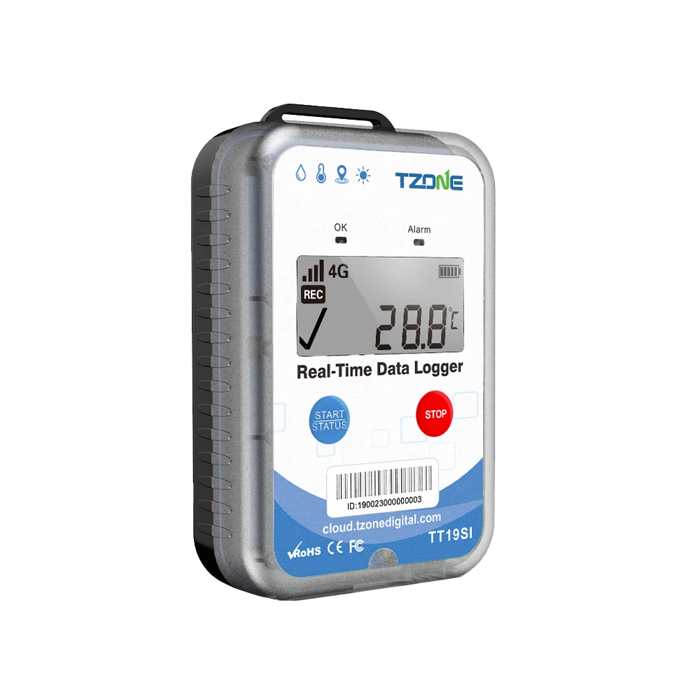TZONE New Arrival TT19SI Iot Solution 4G Temperature Humidity Monitor Real Time GPRS Data Logger