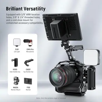 NEEWER Camera Cage for EOS R5 R5 C R6 R6 II & BG-R10 Battery Grip with Cable Clamp and Cold Shoe detail image
