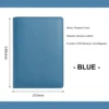 Porta pasaporte azul