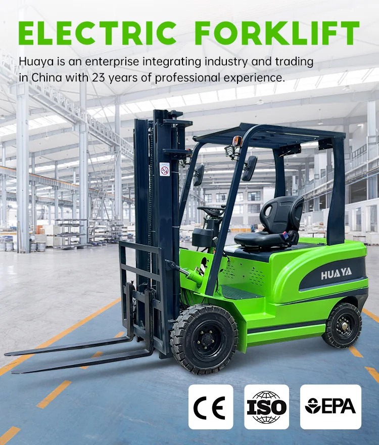 Huaya New Energy Mini 2 Ton Electrical Forklift 2 Ton 3 Ton Big Power