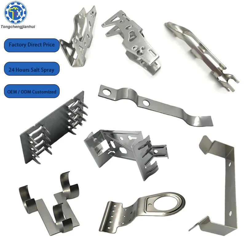 Factory Custom Made Sheet Metal Stamping Bending Fabrication Service Stainless Steel Wall Mount Pipe C Clamp Fittings
