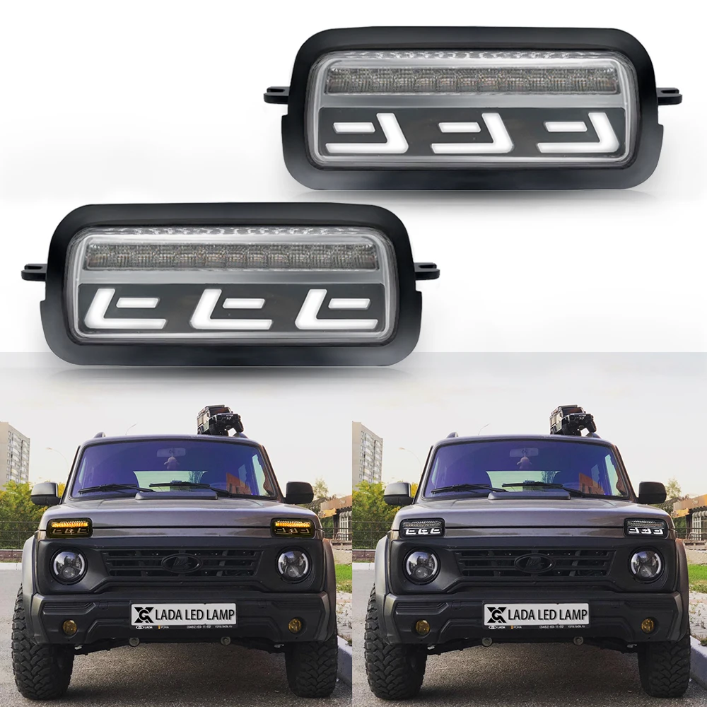 LED Daytime Running Lights For Lada Niva 4X4 1995 1 PAIR with