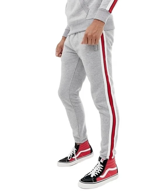 Red stripe joggers on sale mens