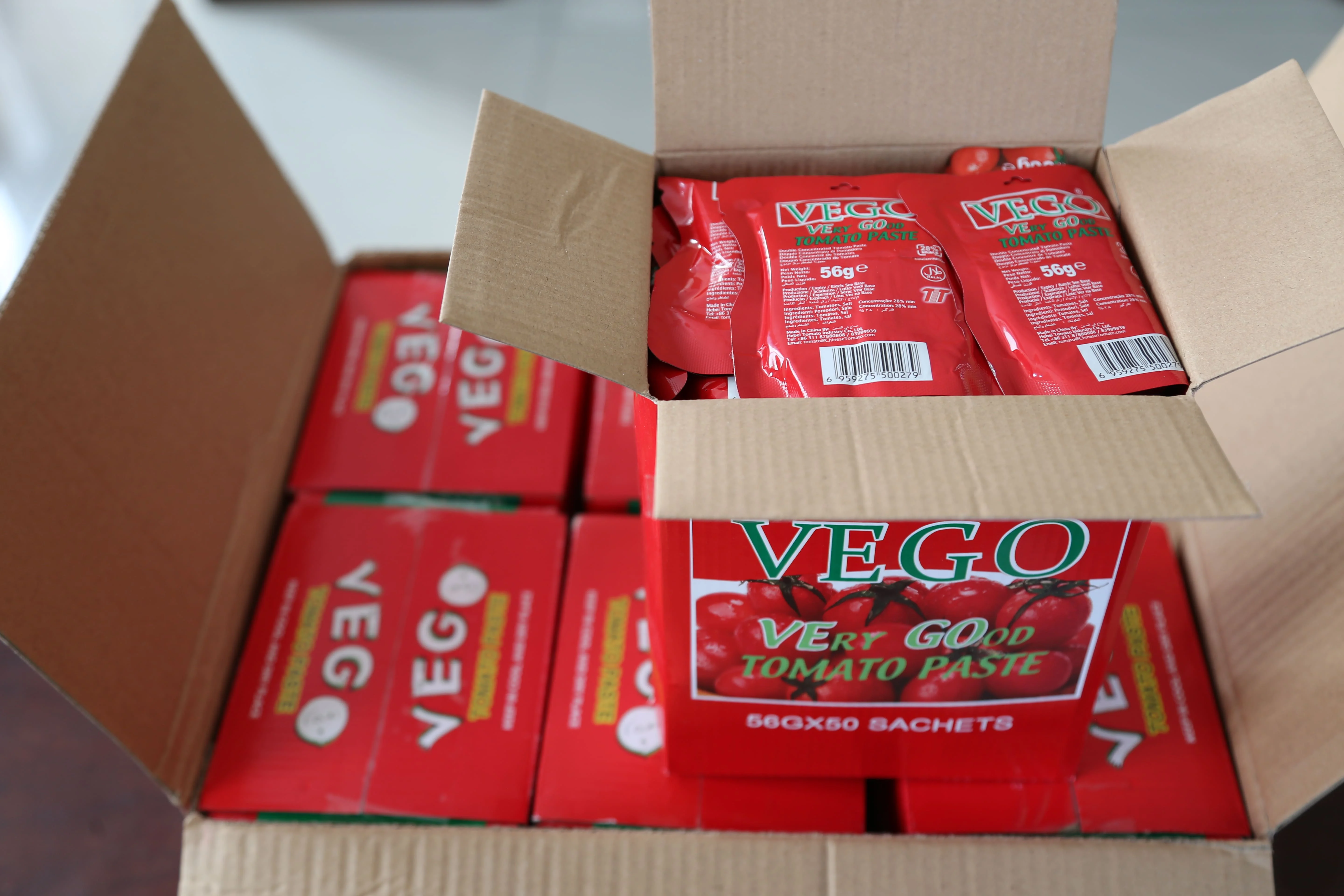 50g 56g Sachet Tomato Paste From Factory With Cheap Price No Additive