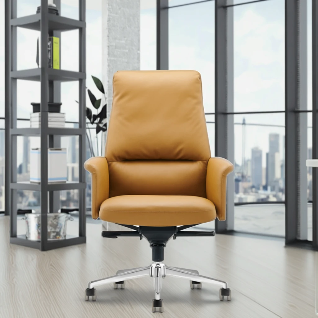 Managers Executive Leather High Back Conference Chair with Adjustable Height Quad-position Lock Modern Office Home Upgrade 5