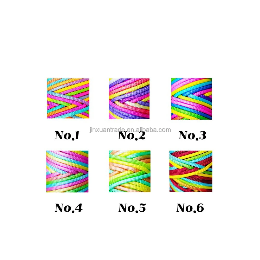 4MM Variegated Nylon Paracord Braided Macrame Rope for DIY Jewelry ...
