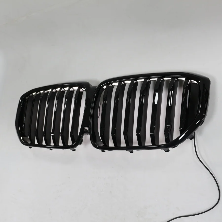 product tiypeor black kidney led grille front bumper for bmw x5 g05 2019   2022 car abs dual strip glossy models-10