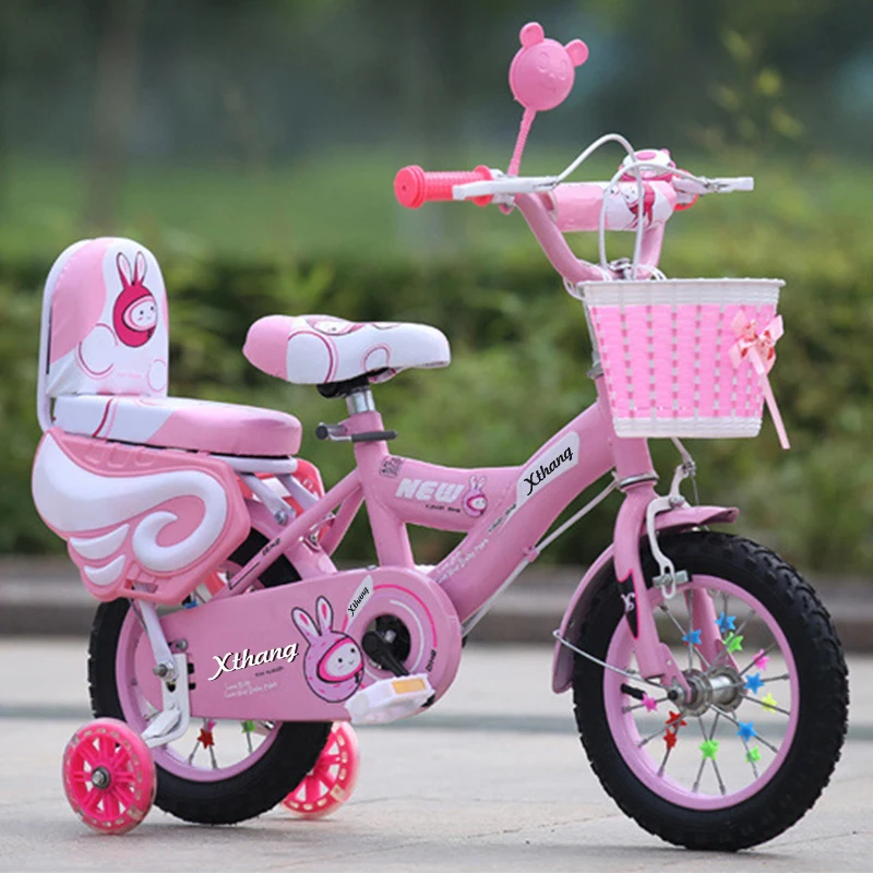 Cheap Price Xthang 16 20 Inch Girls Pink Bike with Basket Ride on Bisicleta  Children's Bike Cycle Kids Bicycle for Age 2-7 Years