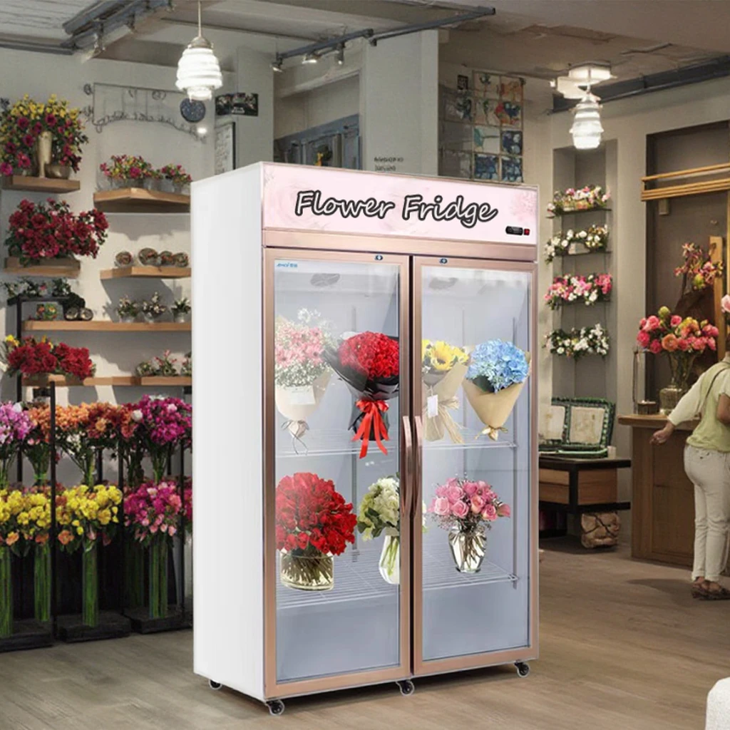 Fresh Flower Crisper Freezer Display Freezer Fridge Florist