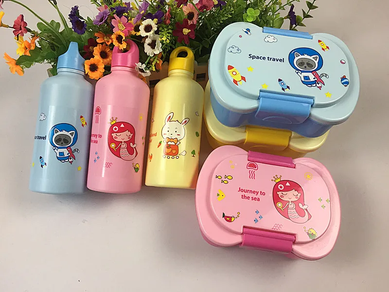 2023 Hot Selling Cute Children's Lunch Box With Water Bottle Portable